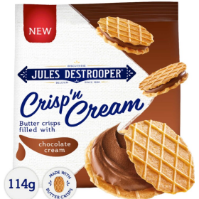 Jules Destrooper Butter Cookies Filled Chocolate 114g
