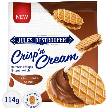 Jules Destrooper Butter Cookies Filled Chocolate 114g