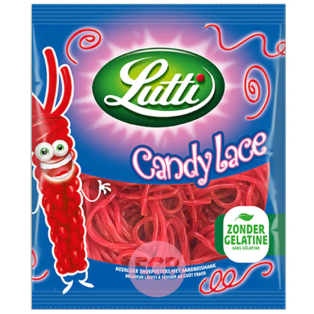 Lutti Bonbons Lacets Fraise 200g