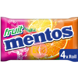 Mentos Dragees Fruit  4 Rouleaux 160g