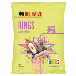 Delhaize Bonbons Acidules Goût fruits 250g