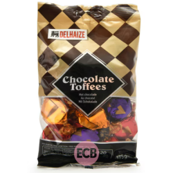 Delhaize Bonbons Chocolate toffees UTZ 175g