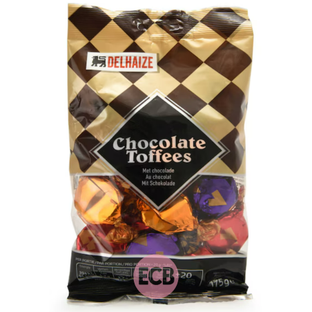 Delhaize Bonbons Chocolate toffees UTZ 175g