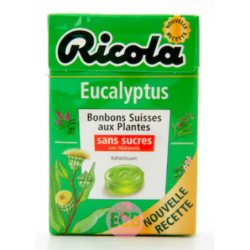 Ricola Bonbons aux plantes Eucalyptus Sans sucre 50g