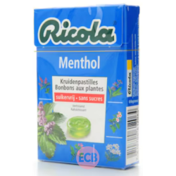 Ricola Bonbons aux plantes Menthol Sans sucre 50g