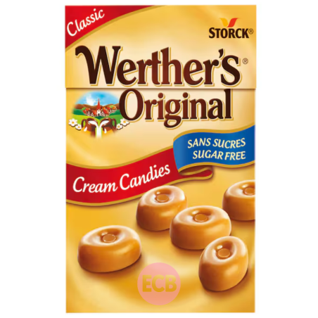 Werther's Original Bonbons A la creme Sans sucres 42g