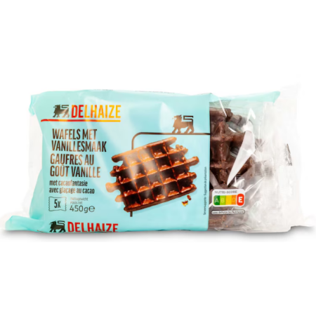 Delhaize 5 Waffles Vanilla-Chocolate 5 x 90g