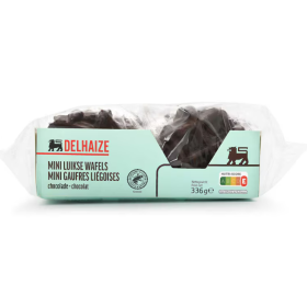 Delhaize Waffles Mini sweet waffles chocolate 8 x 42g