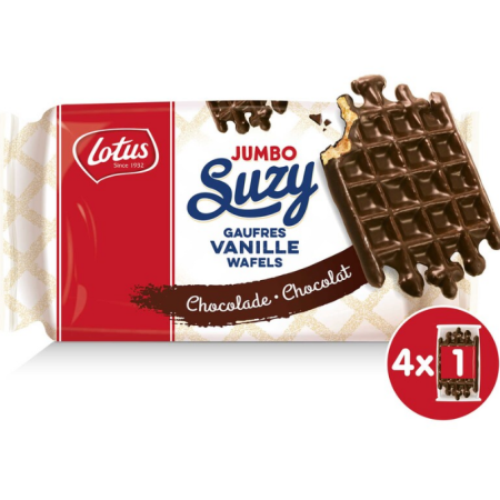 Lotus Suzy Jumbo Waffles XL Chocolate 300g
