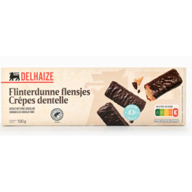 Delhaize Biscuits Lace crepes  100g dark chocolate