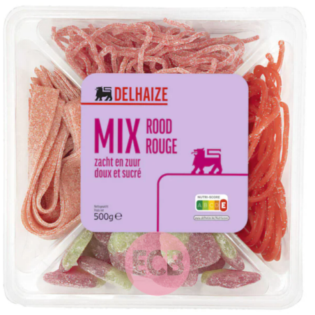 Delhaize Bonbons Mix Rouge 500g