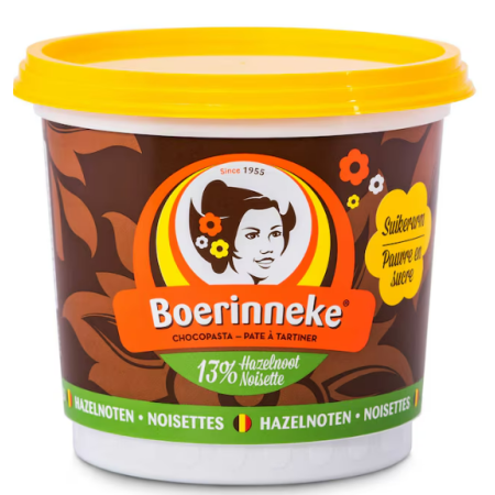 Boerinneke Spread Hazelnuts Low in sugar 400g