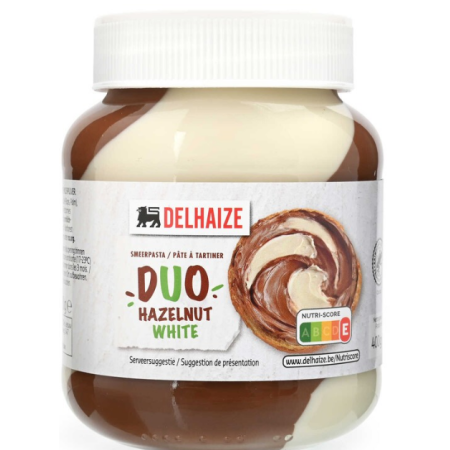 Delhaize Spread Duo White & Hazelnut 400g