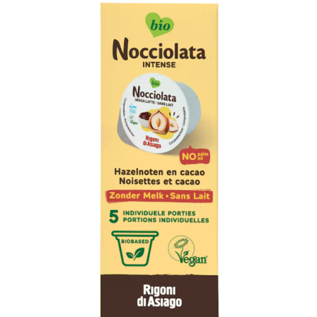 Nocciolata Chocolate in portions  vegan Organic 5 x 20 gr