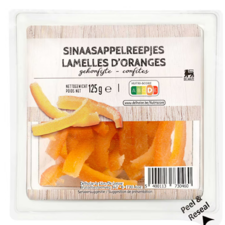 Delhaize Orange Strips 125g