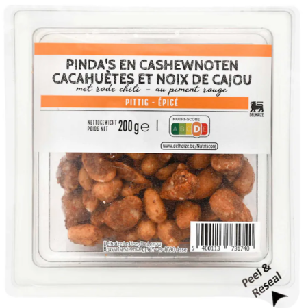 Delhaize Nuts Cashews Red Chili 200g