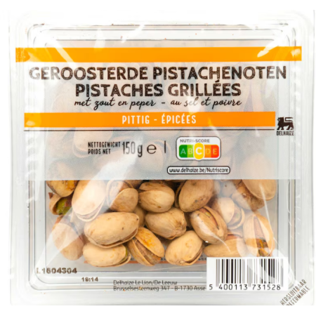 Delhaize Pistachios Pepper and salt 150 gr