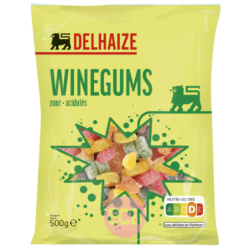 Delhaize Bonbons Wine Gums acidules 500g