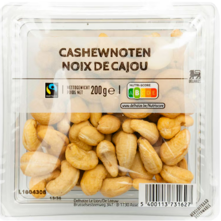 Delhaize Cashew Nuts Fairtrade 200g