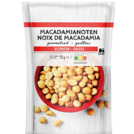 Delhaize Macadamias Salty 125 gr