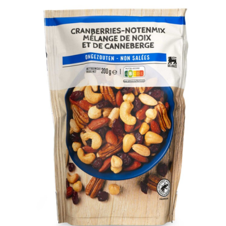 Delhaize Mixed nuts cranberries 200g