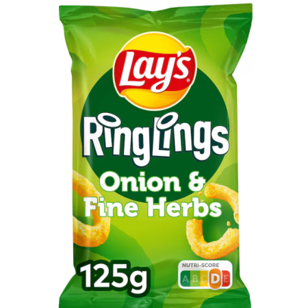 Lay’s Ringlings Onion & Fine Herbs Snacks Chips 125 gr