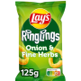 Lay’s Ringlings Onion & Fine Herbs Snacks Chips 125 gr