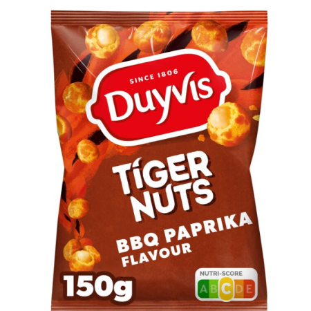 Duyvis Crac a Nut Tiger BBQ Paprika Nuts Peanuts 150 gr