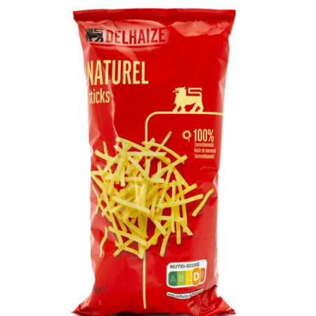 Delhaize Chips Sticks Salt 150 gr