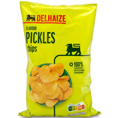 Delhaize Chips Pickles 250 gr