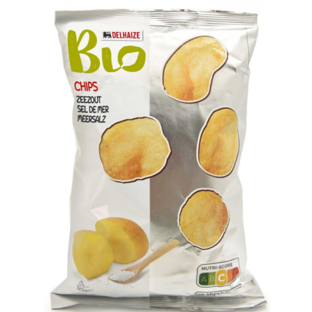 Delhaize Organic Chips Salt Organic 125 gr