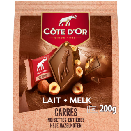 Côte d'Or Pralines Square Chocolate Hazelnut 200g