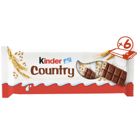 Kinder Country Chocolate Ba Milk Puffed Wheat 141g