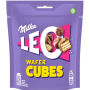 Milka Leo Biscuits Chocolate Wafer Cubes 150g