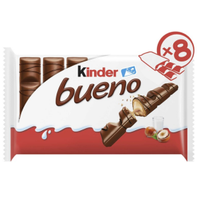 Kinder Bueno Chocolate Milk-Hazelnut Bar 8 pcs 344 g