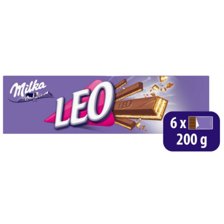 Milka Leo  Biscuits  Wafers Chocolate 6 Pcs 200g