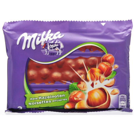 Milka Milk Chocolate Hazelnuts 3 x 45g