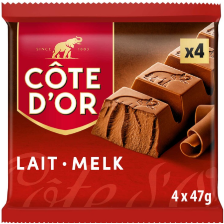 Côte d'Or Milk Chocolate Bars 4 x 47g