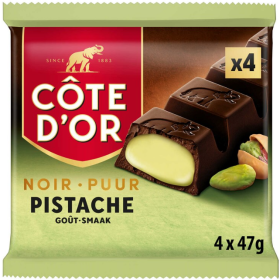 Côte d'Or Chocolate Dark Chocolate Pistachio 4 x 47g