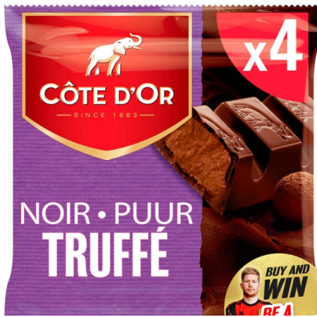 Côte d'Or Dark Chocolate PRALINE Truffled 4 x 44g