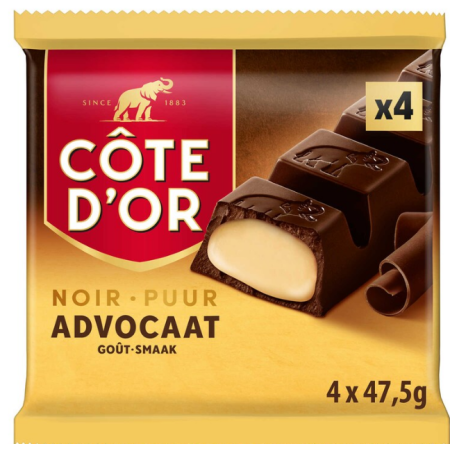 Côte d'Or Dark Chocolate Avocado 4 x 47.5g