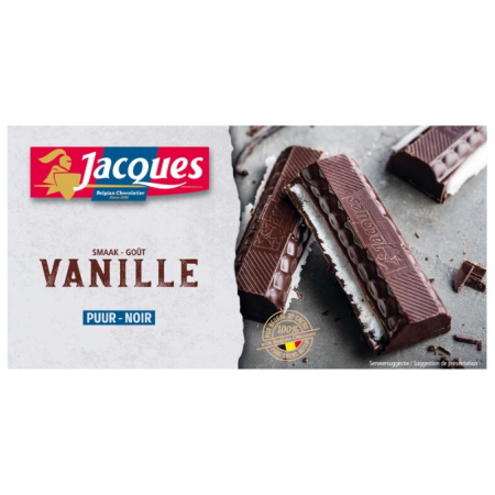 Jacques Dark chocolate with vanilla filling 200g bar
