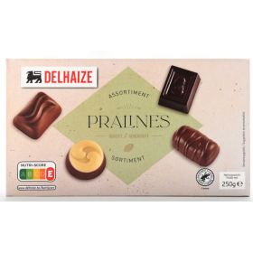 Delhaize Chocolate Pralines Assortment Box 250 gr