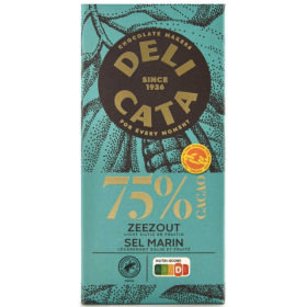 Delicata Chocolate Extra Dark 75% with sea salt 100g