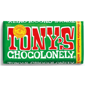 Tony's Chocolonely Chocolate Milk Hazelnut Fairtrade 180g