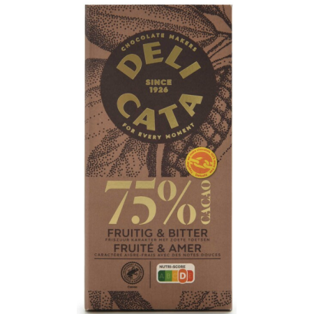Delicata Chocolate Extra Dark 75% 100g