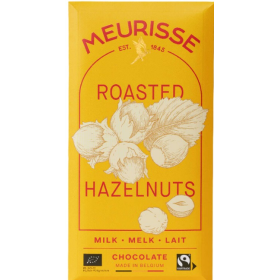 Meurisse Milk Chocolate Roasted Hazelnuts Fairtrade Organic 100g