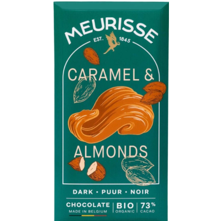 Meurisse Dark Chocolate Caramelized Almonds Fairtrade Organic 100g