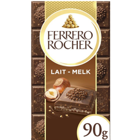 Ferrero Rocher Chocolate Milk Chocolate Hazelnut 90g