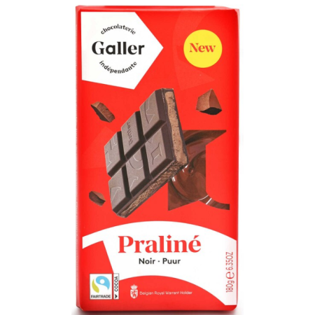 Galler Chocolate Bar Dark Praline 180g